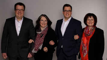 Unsere Kandidatinnen und Kandidaten: v.l.n.r: Norbert Ringler, Petra Hinkl, Harald Dösel und Christa Naaß