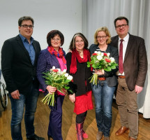 Unsere Kandidatinnen und Kandidaten aus den Landkreisen Ansbach und Weißenburg-Gunzenhausen mit der Vorsitzenden der BayernSPD Natascha Kohnen (2. v.r.)