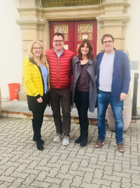 Eine gute Mischung für Mittelfranken (v.l.n.r.) Claudia Arabackyj (Werbekauffrau), Norbert Ringler (Immobilienkaufmann), Kerstin Gardill (Historikerin - Stimmkreis Nürnberg Ost) und Harald Dösel (Oberstudienrat