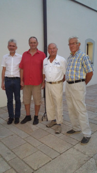 Die Ortsvereinsvorsitzenden der SPD Heilsbronn seit 1981 v.r.n.l.: Walter Träger (1981-1984), Horst Bell (1984-1998), Carl-Heinz Zischler (1998-2010), Alois Frank (seit 2010)